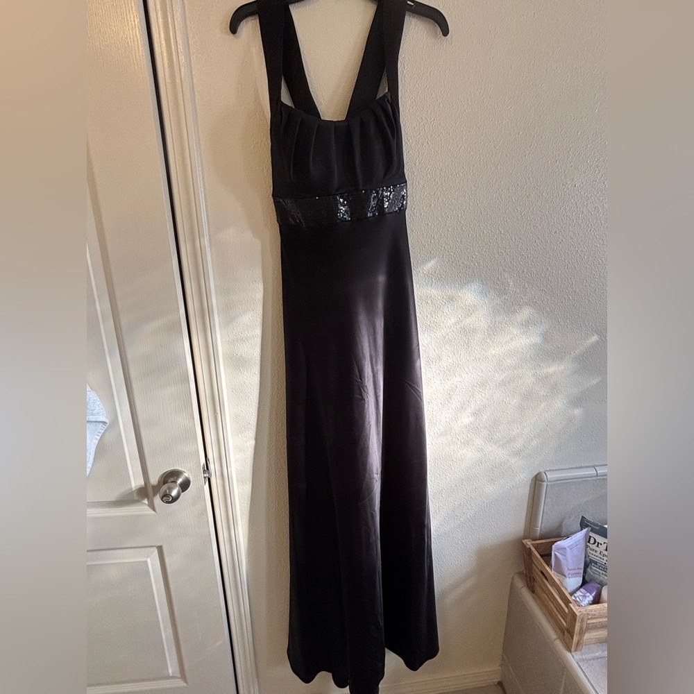 Calvin Klein Black Maxi Dress with Sequin Detail